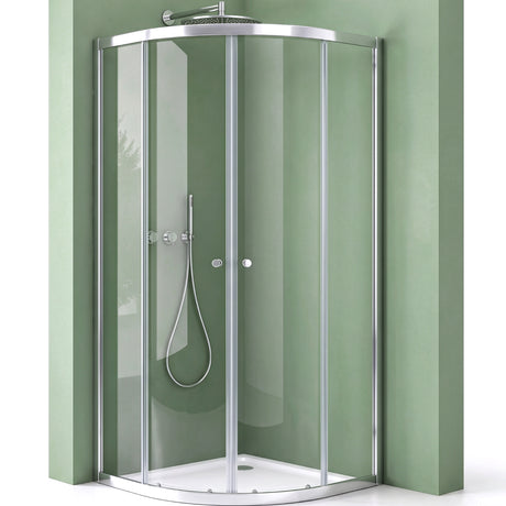 glasvilla Box Doccia in Vetro Cabina Doccia Bagno con 2 Porte Scorrevoli e Profili in Alluminio Box Doccia con Rivestimento Nano Ravenna32K