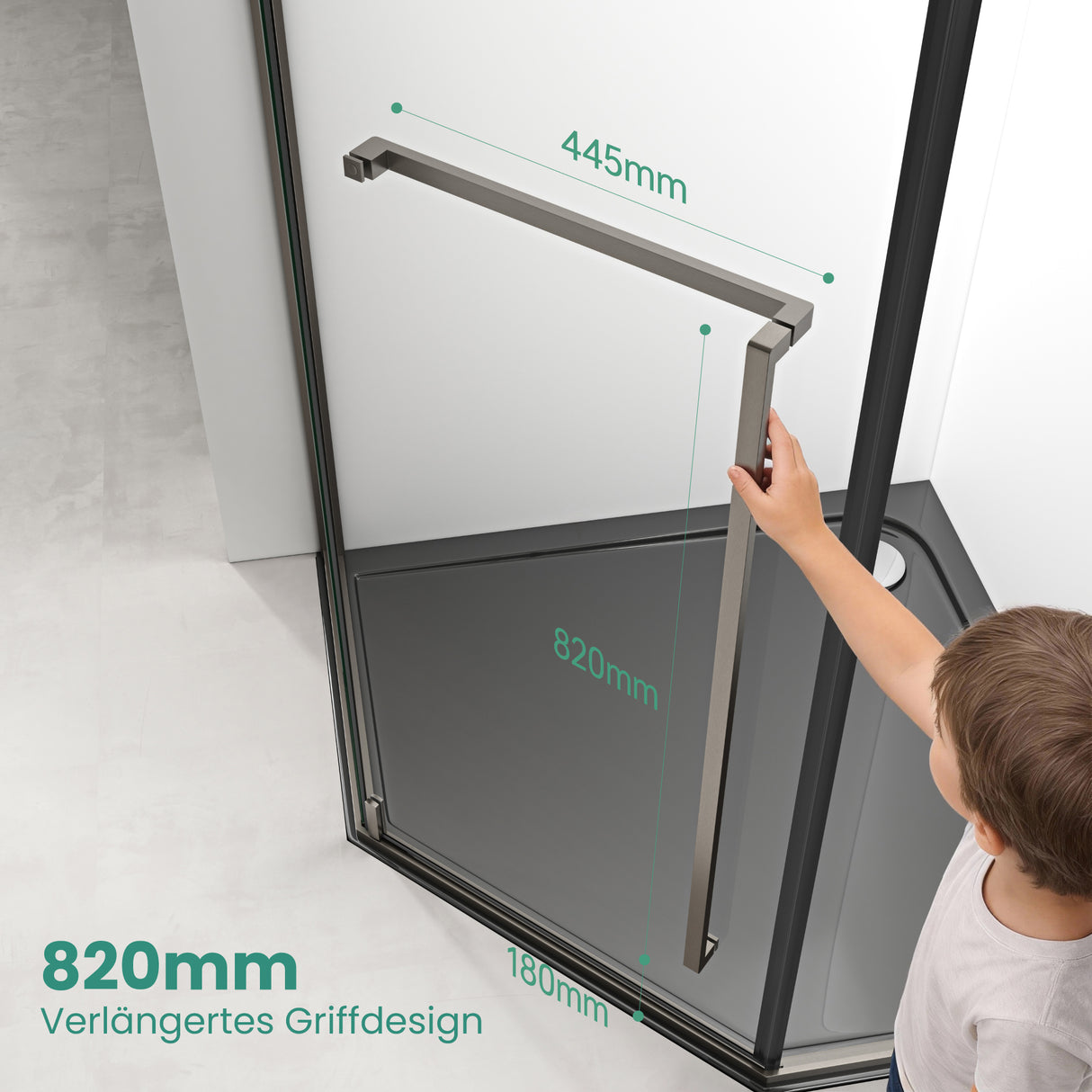 glasvilla Fünfeckdusche mit Drehtür Duschkabine Eckdusche 8mm ESG-Sicherheitsglas Nano-Beschichtung Duschabtrennung Ravenna68K-Plus