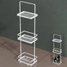 Étagère de salle de bain Glasvilla, étagère sur pied, rangement de salle de bain en métal à 3 niveaux, étagère étroite, 18 x 12,5 x 67,3 cm, Reglo-02