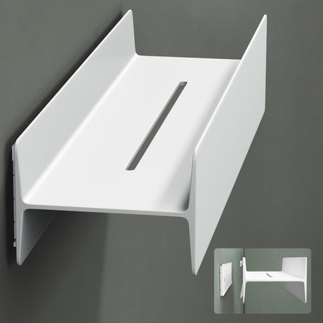 glasvilla Étagère de douche à percer ou à coller Étagère de douche de salle de bain 40cm Étagère murale de salle de bain Organisateur de salle de bain Reglo-03