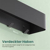 glasvolla Duschablage zum Bohren oder Kleben, Duschregal mit Haken, Badablage zur Wandmontage, Badezimmer Organizer Reglo-05