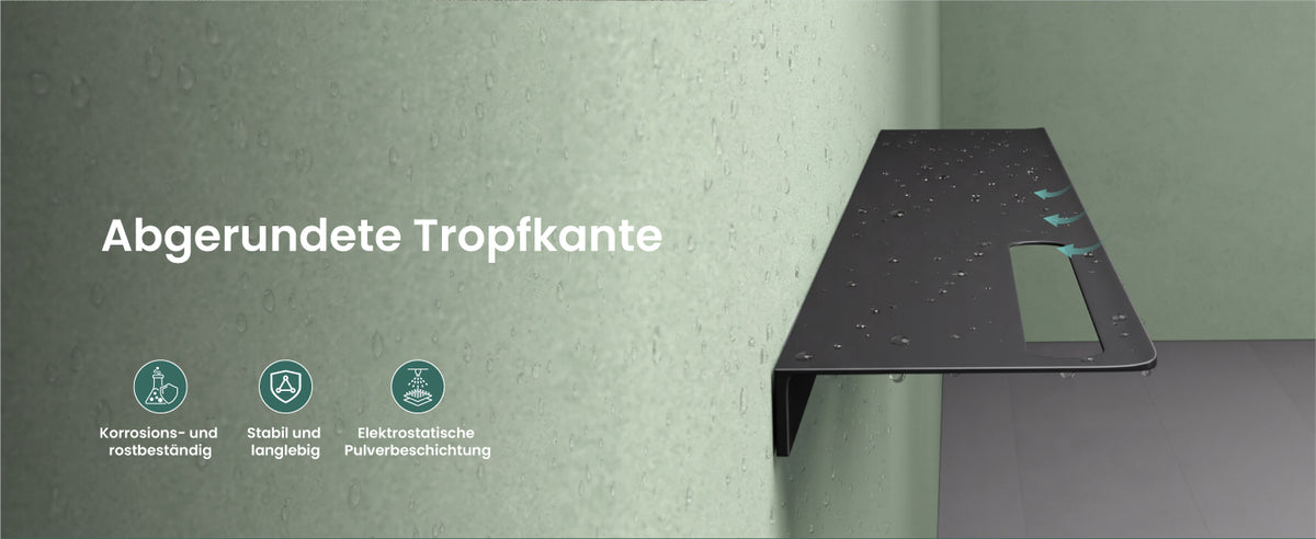 Abgerundete Tropfkante