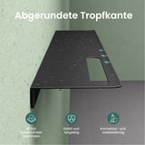 glasvilla Mensola da Parete Multifunzionale, Mensola per Doccia in Alluminio con Portasciugamani Mensola da Appendere per Bagno e Cucina, Reglo-06