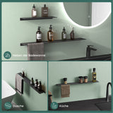 glasvilla Mensola da Parete Multifunzionale, Mensola per Doccia in Alluminio con Portasciugamani Mensola da Appendere per Bagno e Cucina, Reglo-06