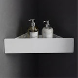 glasvilla Étagère de douche à percer ou à coller, Étagère d'angle pour douche, Étagère murale de salle de bain pour le bain et la cuisine, Reglo-07