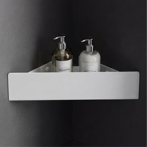 glasvilla Étagère de douche à percer ou à coller, Étagère d'angle pour douche, Étagère murale de salle de bain pour le bain et la cuisine, Reglo-07