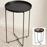 Table basse glasvilla, petite table basse avec plateau amovible en plastique PP, table d'appoint pour salon, chambre et balcon, Reglo-08
