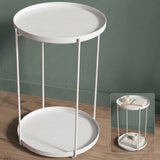 Table basse glasvilla, petite table basse avec plateau amovible en plastique PP, table d'appoint pour salon, chambre et balcon, Reglo-08