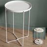 Table basse glasvilla, petite table basse avec plateau amovible en plastique PP, table d'appoint pour salon, chambre et balcon, Reglo-08