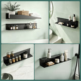 glasvilla Duschablage zum Bohren oder Kleben, Duschregal Badezimmerablage , Shampoo Halterung für Dusche, Badezimmer Organizer  Reglo-15