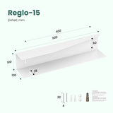 glasvilla Duschablage zum Bohren oder Kleben, Duschregal Badezimmerablage , Shampoo Halterung für Dusche, Badezimmer Organizer  Reglo-15