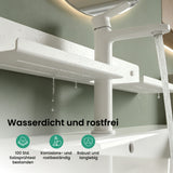 Glasvilla Duschregal zum Bohren oder Kleben, Waschbeckenregal über Wasserhahn, Wandregal für Küche und Bad, Badezimmer Organizer  Reglo-17