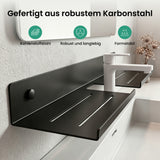 Glasvilla Duschregal zum Bohren oder Kleben, Waschbeckenregal über Wasserhahn, Wandregal für Küche und Bad, Badezimmer Organizer  Reglo-17