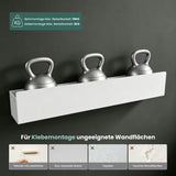 glasvilla Duschablage ohne Bohren mit Handtuchhalter, 60cm  Reglo-18 | Duschregal ohne Bohren oder mit Bohren, Drainage, Duschablage zum Hängen, Metall, Shampoo Halterung für Dusche, Bad, Küche