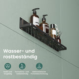 glasvilla Mensola da Parete Multifunzionale Senza Foratura, Mensola Magnetica per Doccia in Acciaio al Carbonio con Strato Antiruggine per Bagno e Cucina, 60cm, Reglo-01