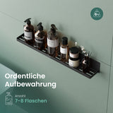 glasvilla Mensola da Parete Multifunzionale Senza Foratura, Mensola Magnetica per Doccia in Acciaio al Carbonio con Strato Antiruggine per Bagno e Cucina, 60cm, Reglo-01