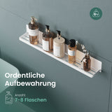 glasvilla Mensola da Parete Multifunzionale Senza Foratura, Mensola Magnetica per Doccia in Acciaio al Carbonio con Strato Antiruggine per Bagno e Cucina, 60cm, Reglo-01