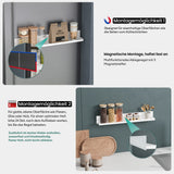 glasvilla Duschablage ohne Bohren, Duschregal magnetisch, selbstklebende Badezimmerablage zur Wandmontage  Reglo-01