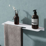 glasvilla Mensola da Parete Multifunzionale, Mensola per Doccia in Alluminio con Portasciugamani Mensola da Appendere per Bagno e Cucina, Reglo-06