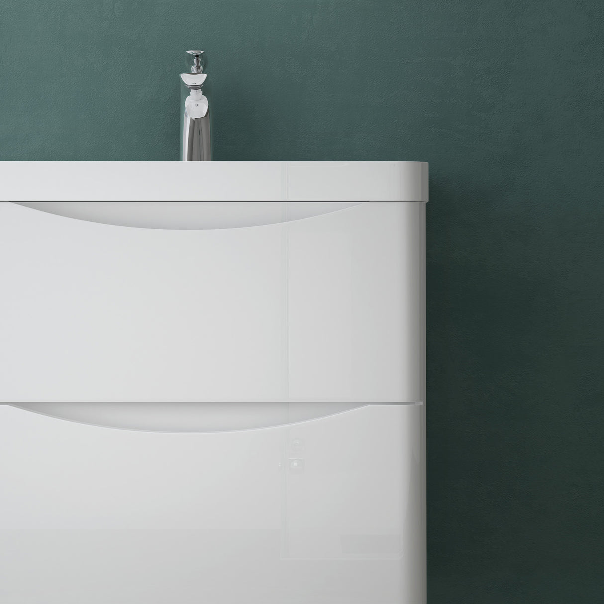 glasvilla Badmöbel set Waschtisch mit Unterschrank Waschbeckenunterschrank mit Softclose Schubladen inkl. Waschbecken 60cm Smile