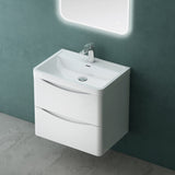 glasvilla Badmöbel set Waschtisch mit Unterschrank Waschbeckenunterschrank mit Softclose Schubladen inkl. Waschbecken 60cm Smile