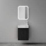 glasvilla Badmöbelset Kleiner Waschbeckenunterschrank 46 cm Unterschrank mit Weiß Waschschbecken aus Mineralguss für Gäste-WC Pisa