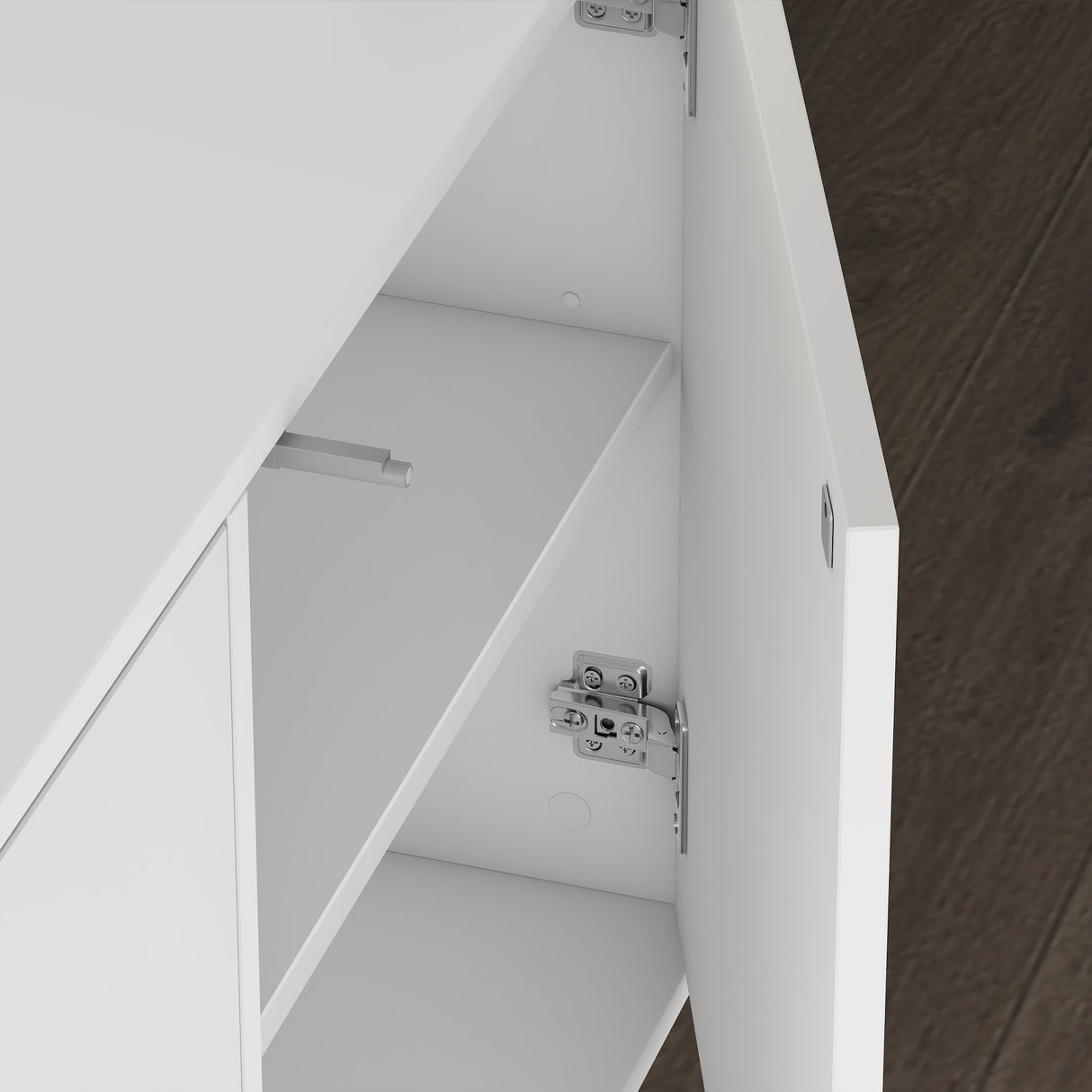 glasvilla Möbel Schrank mit 3 Türen und 2 Fächern Kommode  Sideboard viel Stauraum für Wohnbereich Schrank02