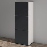 glasvilla Schuhschrank Schuhkommode mit 3 Schränken BTH: 45x36x120 cm Schuhregal Möbel Schuhschrank02