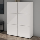 glasvilla Schuhschrank Schuhkommode mit 3 Schränken BTH: 45x36x120 cm Schuhregal Möbel Schuhschrank02