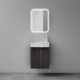 glasvilla Badmöbelset Kleiner Waschbeckenunterschrank 46 cm Unterschrank mit Weiß Waschschbecken aus Mineralguss für Gäste-WC Pisa