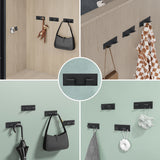 Glasvilla Design Perchero de Pared con Ganchos Plegables Stalo-02+03 – Aluminio Minimalista y Elegante