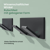 Glasvilla Design Perchero de Pared con Ganchos Plegables Stalo-02+03 – Aluminio Minimalista y Elegante