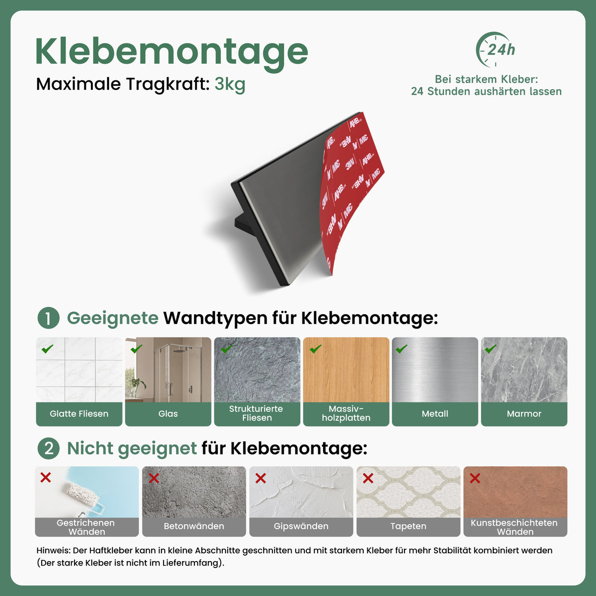 Glasvilla Design Perchero de Pared con Ganchos Plegables Stalo-02+03 – Aluminio Minimalista y Elegante