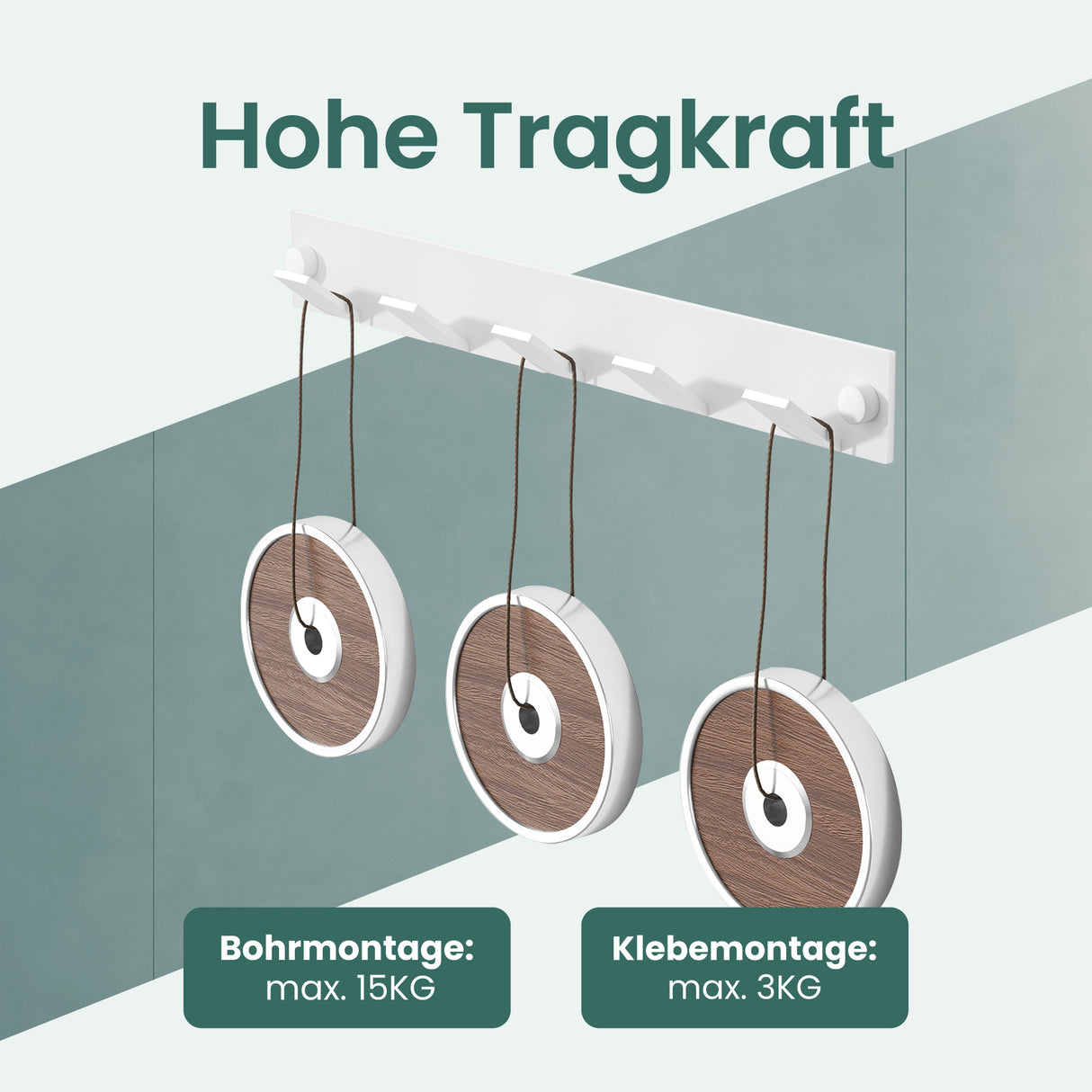 Glasvilla Design Perchero de Pared con Ganchos Plegables Stalo-02+03 – Aluminio Minimalista y Elegante