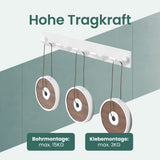 Glasvilla Design Perchero de Pared con Ganchos Plegables Stalo-02+03 – Aluminio Minimalista y Elegante