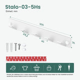 Glasvilla Design Perchero de Pared con Ganchos Plegables Stalo-02+03 – Aluminio Minimalista y Elegante