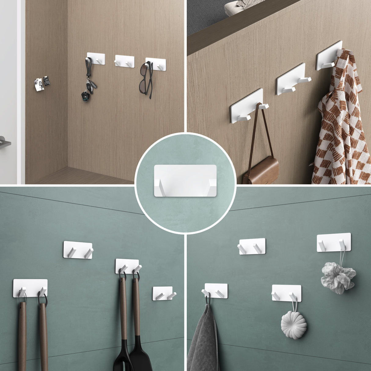 glasvilla perchero de pared ganchos de pared de aluminio perchero con ganchos plegables barra de perchero ganchos de perchero ganchos para ropa Stalo-04+05