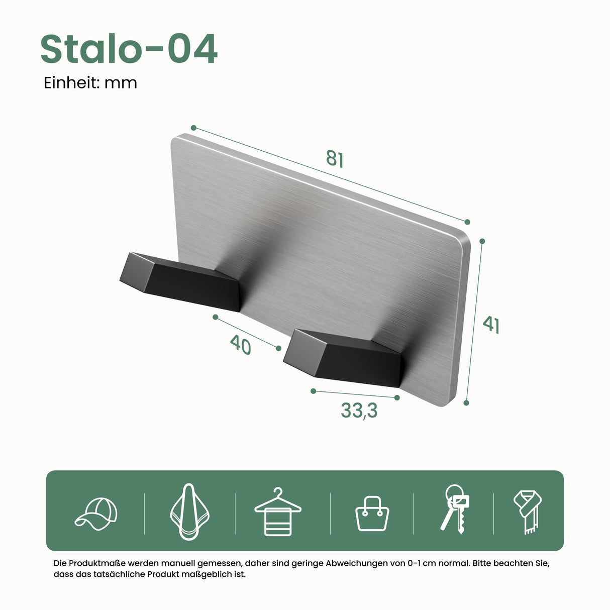 glasvilla perchero de pared ganchos de pared de aluminio perchero con ganchos plegables barra de perchero ganchos de perchero ganchos para ropa Stalo-04+05