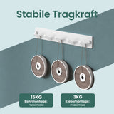 glasvilla perchero de pared ganchos de pared de aluminio perchero con ganchos plegables barra de perchero ganchos de perchero ganchos para ropa Stalo-04+05