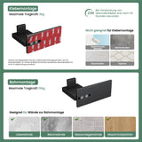 glasvilla ganchos de ropa perchero de pared ganchos de pared de acero inoxidable barra de percha ganchos de perchero Stalo-06+Stalo-07