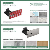 glasvilla ganchos de ropa perchero de pared ganchos de pared de acero inoxidable barra de percha ganchos de perchero Stalo-06+Stalo-07