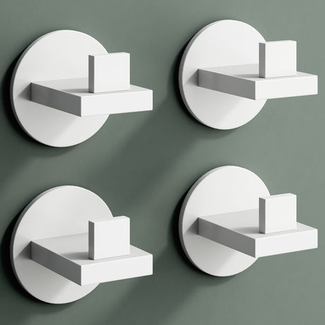 Glasvilla Design – Ganchos de pared de acero inoxidable Stalo-08 / Stalo-09 con montaje adhesivo o atornillado