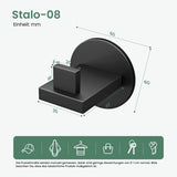 Glasvilla Design – Ganchos de pared de acero inoxidable Stalo-08 / Stalo-09 con montaje adhesivo o atornillado