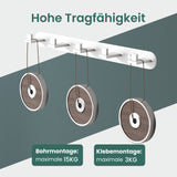 Glasvilla Design – Ganchos de pared de acero inoxidable Stalo-08 / Stalo-09 con montaje adhesivo o atornillado