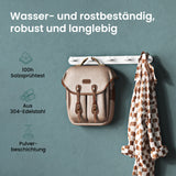 Glasvilla Design – Ganchos de pared de acero inoxidable Stalo-08 / Stalo-09 con montaje adhesivo o atornillado