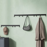 glasvilla Garderobenleiste mit verstellbaren Haken, Kleiderhaken aus Aluminium, Wandgarderobe Garderobenhaken Stalo-10