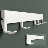 glasvilla Appendiabiti da Parete con Ganci Scorrevoli, Attaccapanni da Muro in Alluminio Appendiabiti per Cameretta, Ingresso, Cucina, Stalo-10