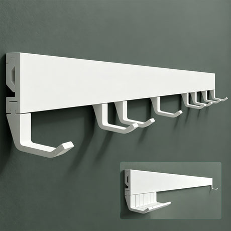 glasvilla Garderobenleiste mit verstellbaren Haken, Kleiderhaken aus Aluminium, Wandgarderobe Garderobenhaken Stalo-10