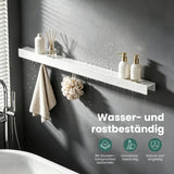 glasvilla Wandgarderobe mit Ablage und 8 Haken, Garderobenleiste mit versteckten Kleiderhaken, Kleiderstange Wandmontage  Stalo-11