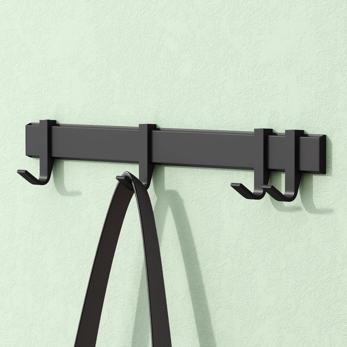 glasvilla Appendiabiti da Parete con Ganci Scorrevoli, Attaccapanni da Muro in Alluminio Appendiabiti per Cameretta, Ingresso, Cucina, Stalo-12